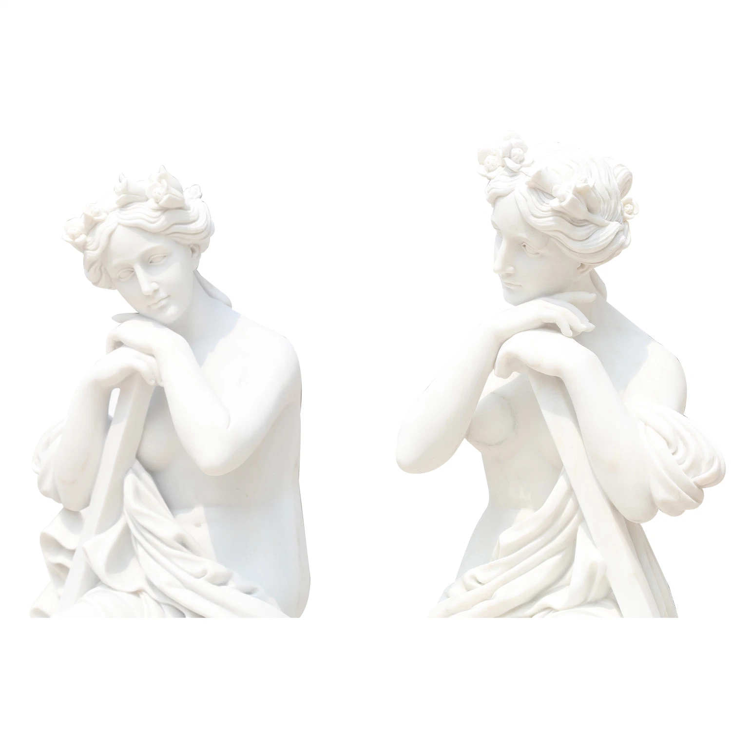 Customized Fairy Marble Sculpture for Garden Decoration Building Material