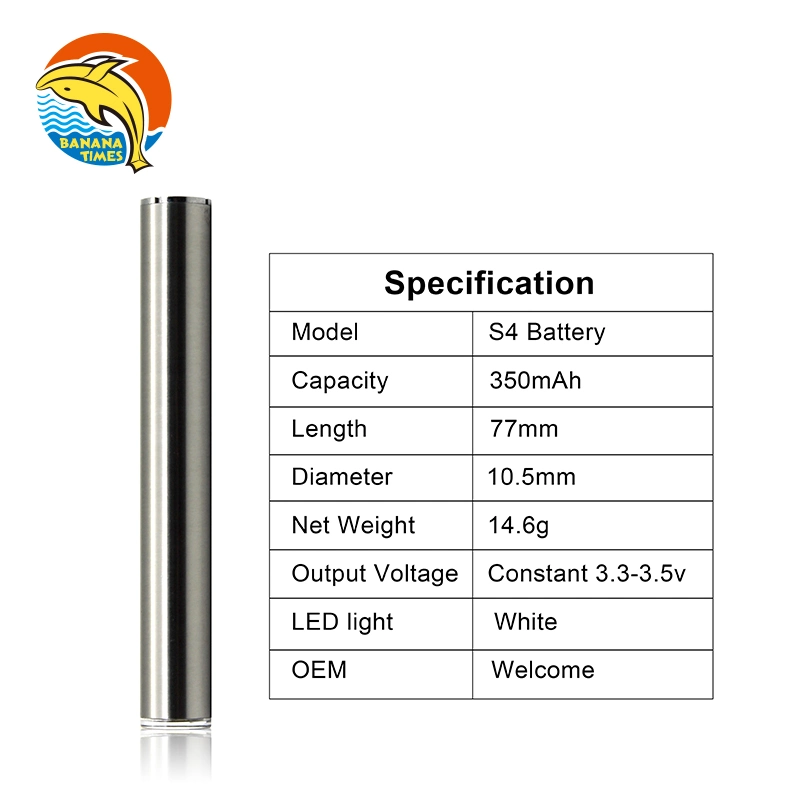 Wholesale/Suppliers 510 Thread Battery Black Gold 350mAh Battery No Button Vape Cartridge Battery