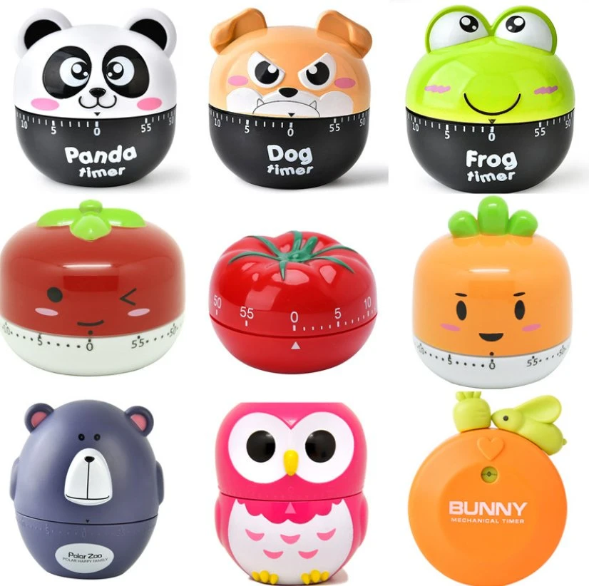 Promotional Gift 60 Minutes Kitchen Cartoon Animal Mechanical Cooking Timer