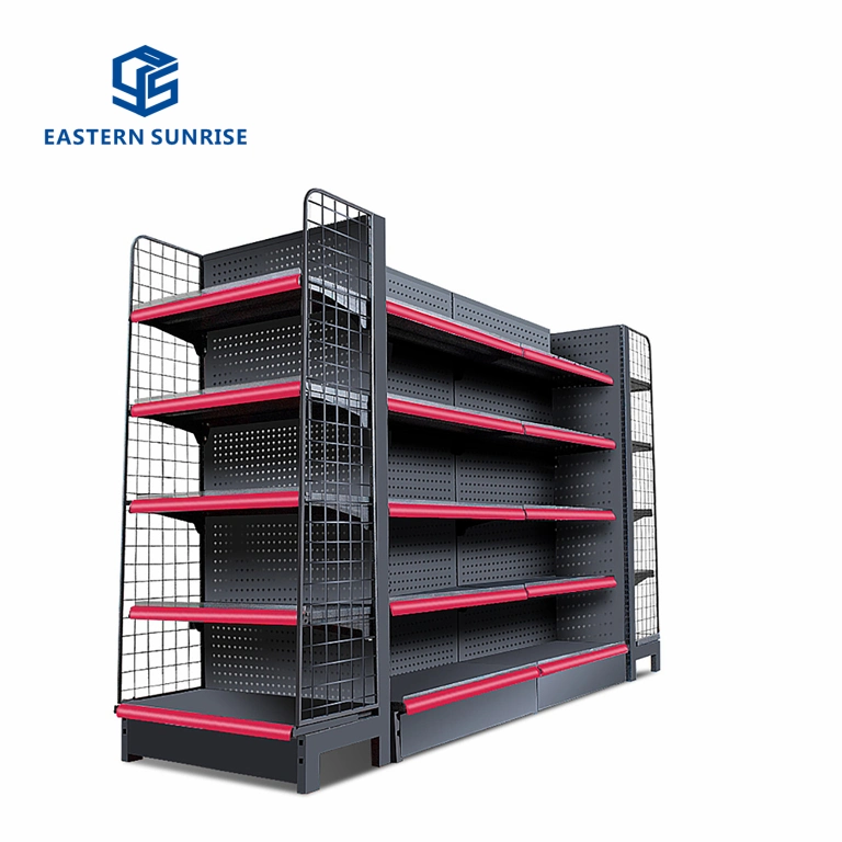 Grey Color Metal Frame Supermarket/Shopping Mall/Store Display Shelving System