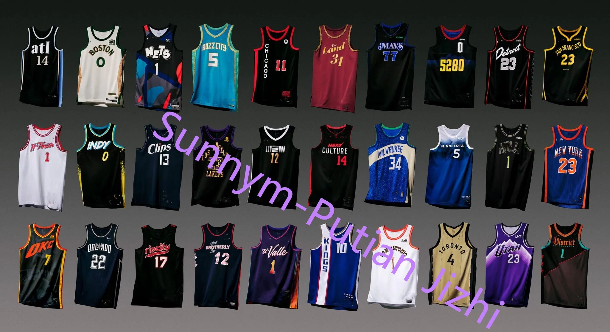 Camisolas de basquetebol por atacado Swingman City Edition Uniform para a temporada 2023-24 Lakers Heats Warriors Spurs Mavericks Knicks Nuggest Dropshipping