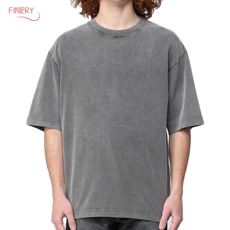 High Quality Streetwear Custom Printing 100%Cotton Blank Plain Washed Oversized Drop Shoulder Design Own Tshirt Custom Vintage Acid Washed Men Oversize T Shirt