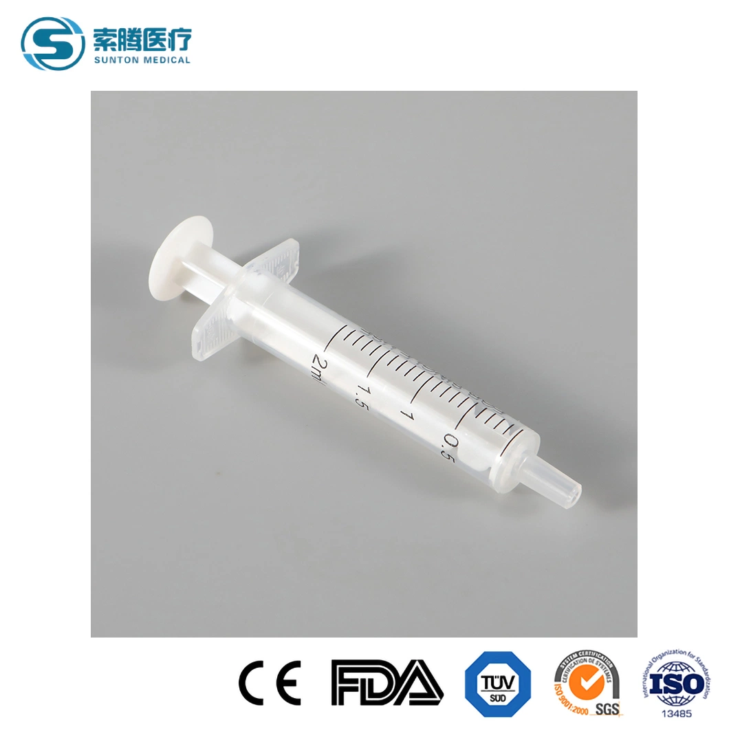 Plastic Disposable Syringe for Single Use with All Sizes Medical Injector with CE, ISO Luer Slip/Lock with/Without Needle Sterile Safety 2 Parts