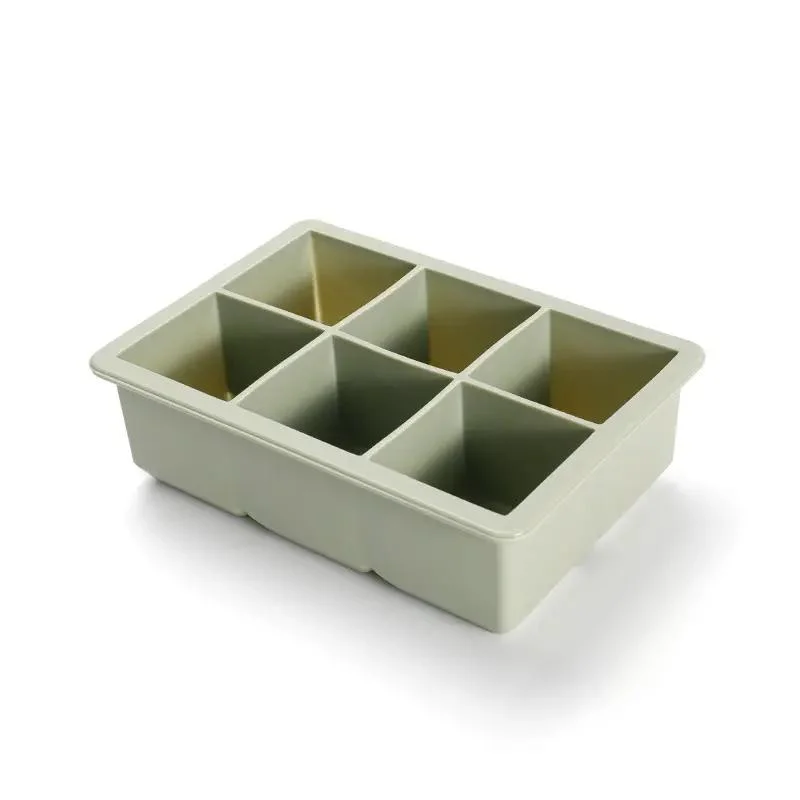 Food Grade Factory Price Customized Pastel Colors 6 Cavity Custom Portable Ice Tray Ice Mold with Lid