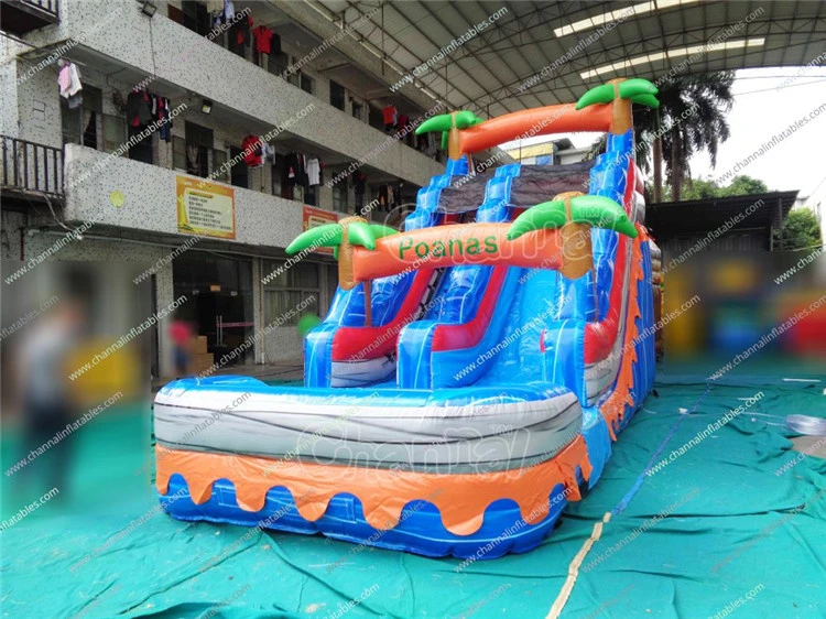 Commercial Outdoor Inflatable Tropical Water Slide Inflatable Water Slide for Sale Chsl875