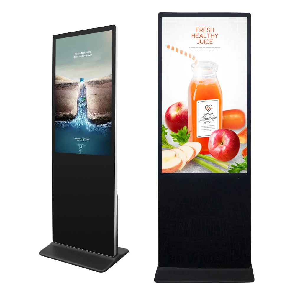 شاشة الأشعة تحت الحمراء Totem Digital Signage WiFi LED Poster Brightness Standing ملصق LED لإعلانات الشاشات الكاملة