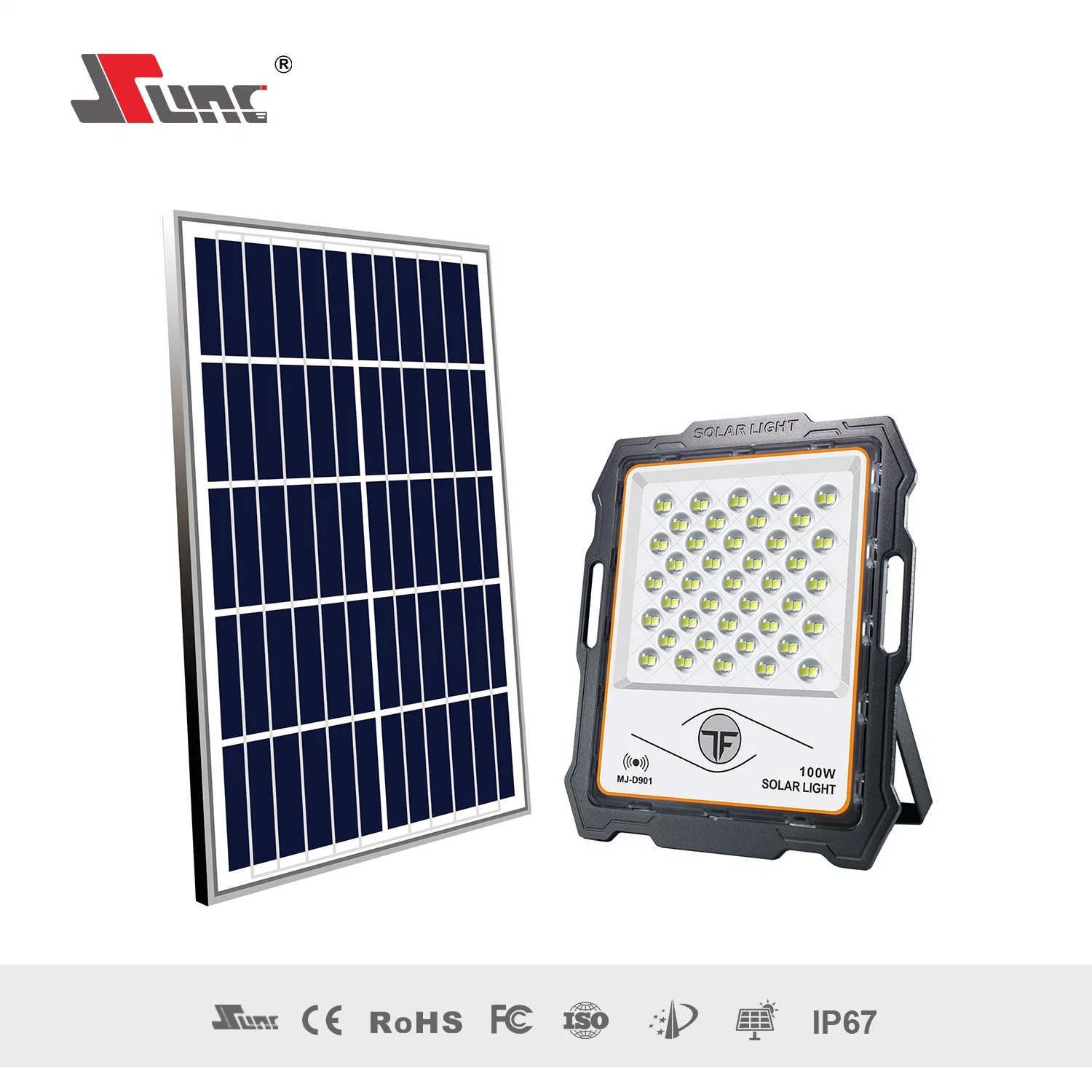 100W Reflector Solar de Bajo precio de la luz de seguridad con sensor de movimiento