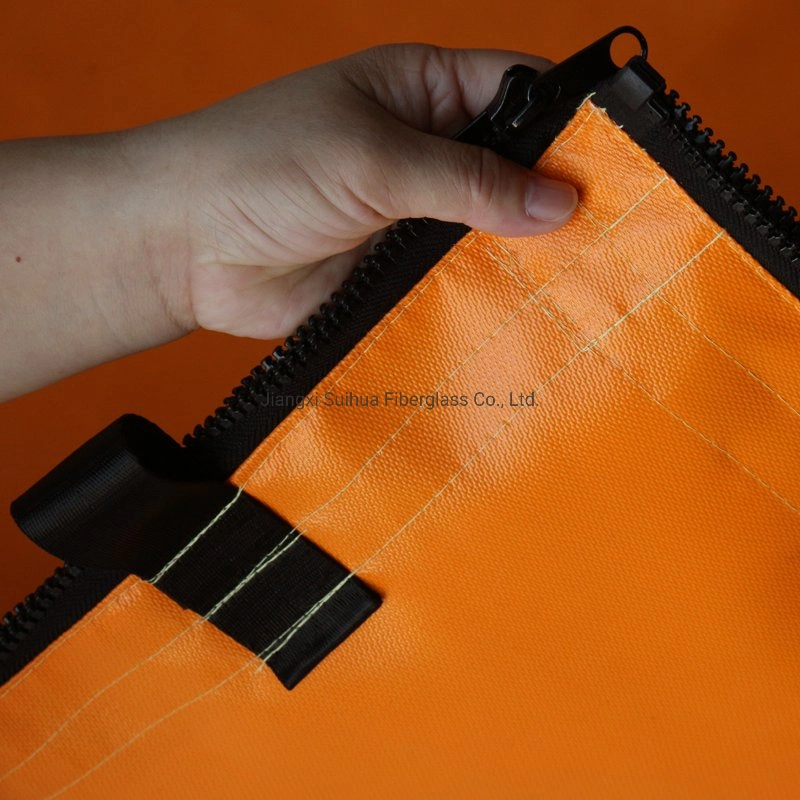 Fiberglass Fabric with Zipper Hook Loop Using for Safe Welding Habitats on Offshore Platform