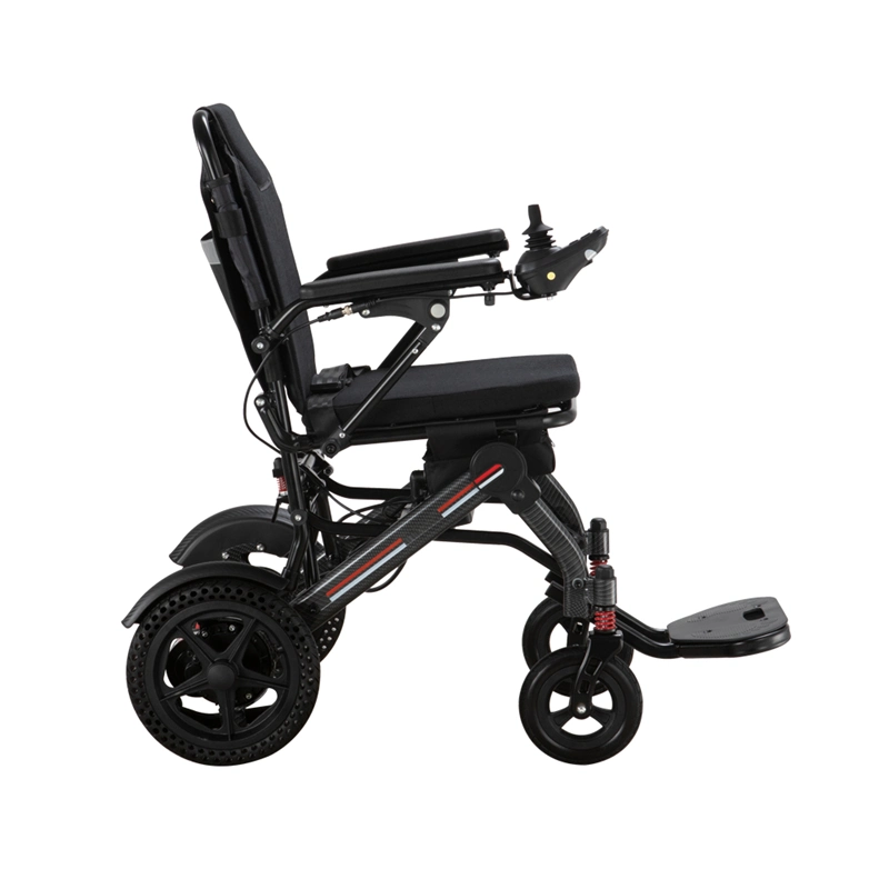 Compact Small Ultra Lightweight Portable Folding Foldable Electric Wheelchair 300 Lb Capacity