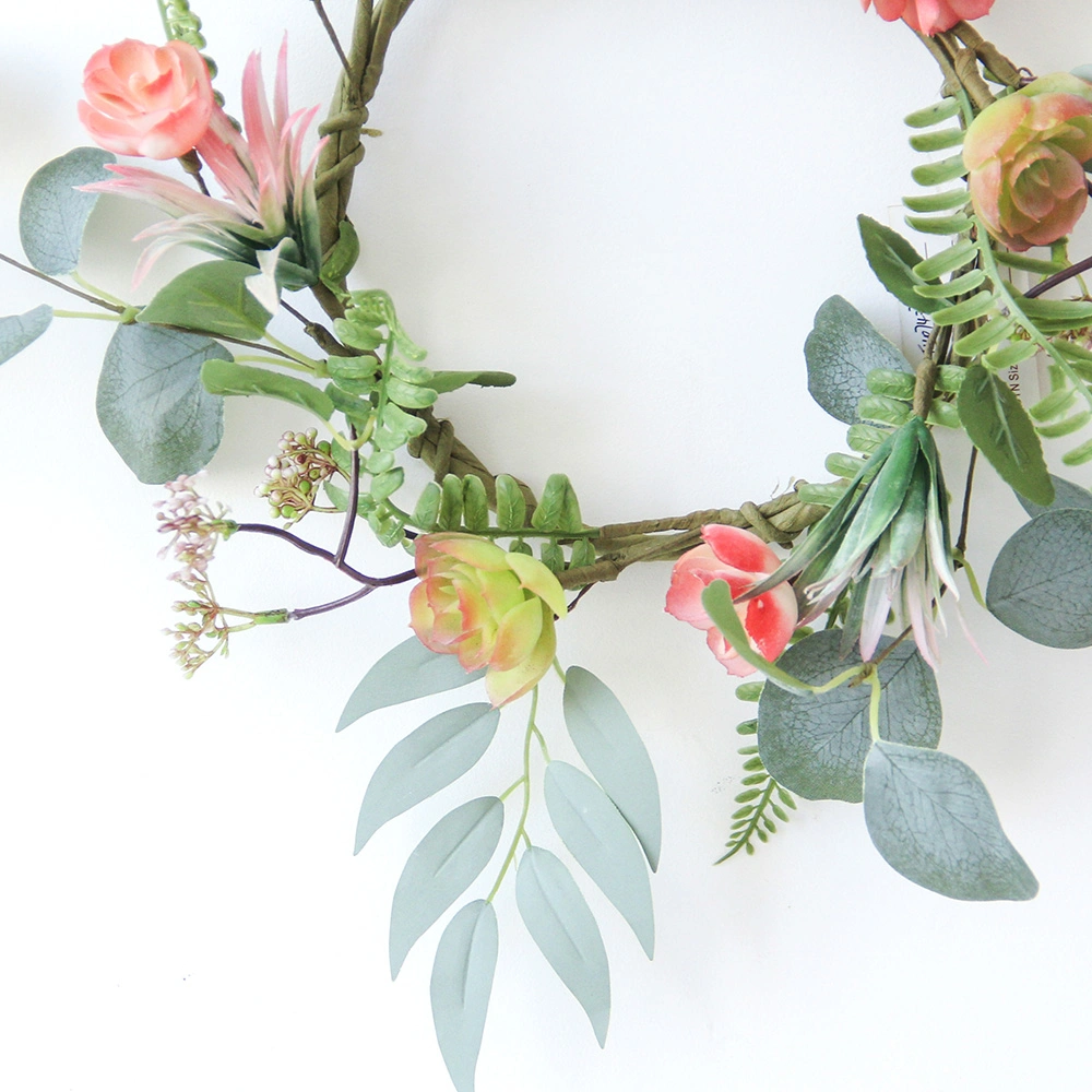 Spring & Summer Candle Wreath Artificial Flowers Silk Flower Wedding Party Everyday Decoration