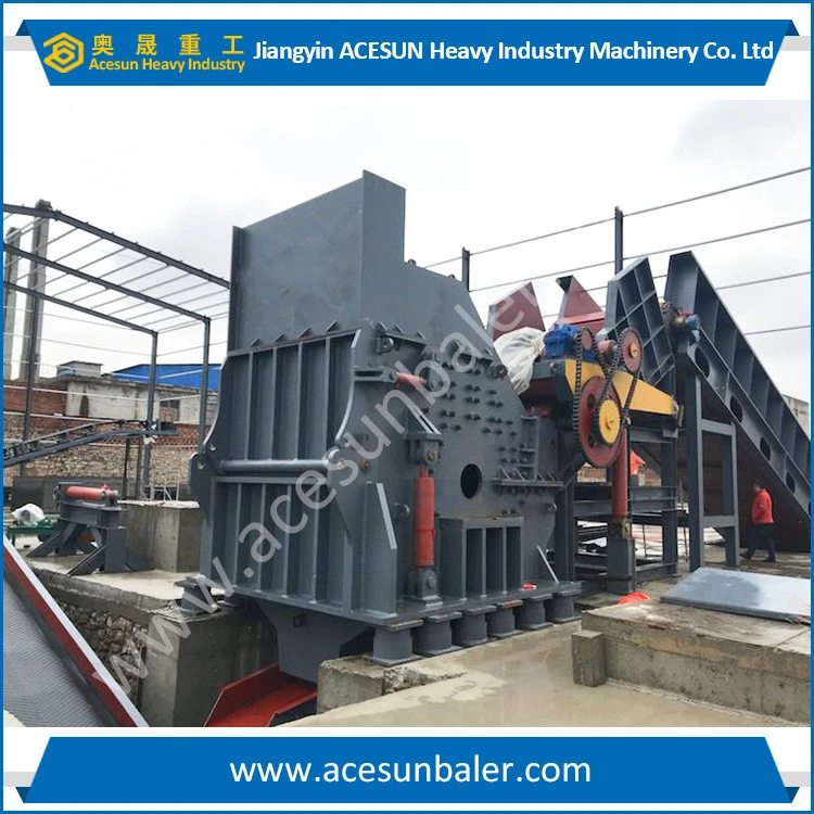 Scrap Recycling Iron Steel Metal Waste Scrap Steel Shredding Line Waste Light Metal Recycling Hammer Shredder Machine for Sale