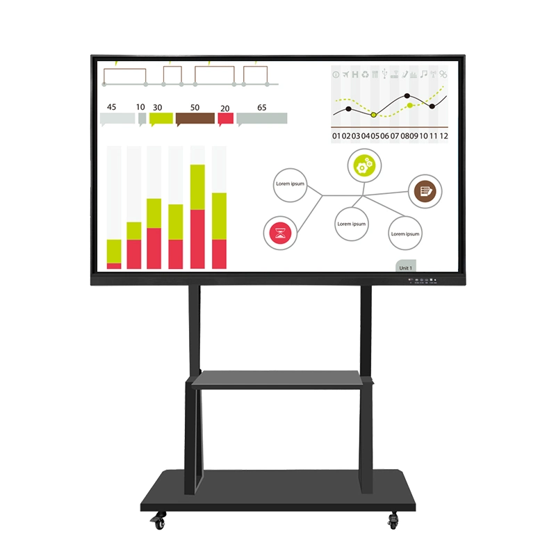 All in One Digital Multi Touch Screen Portable Interactive Whiteboard Smart Board with Projector