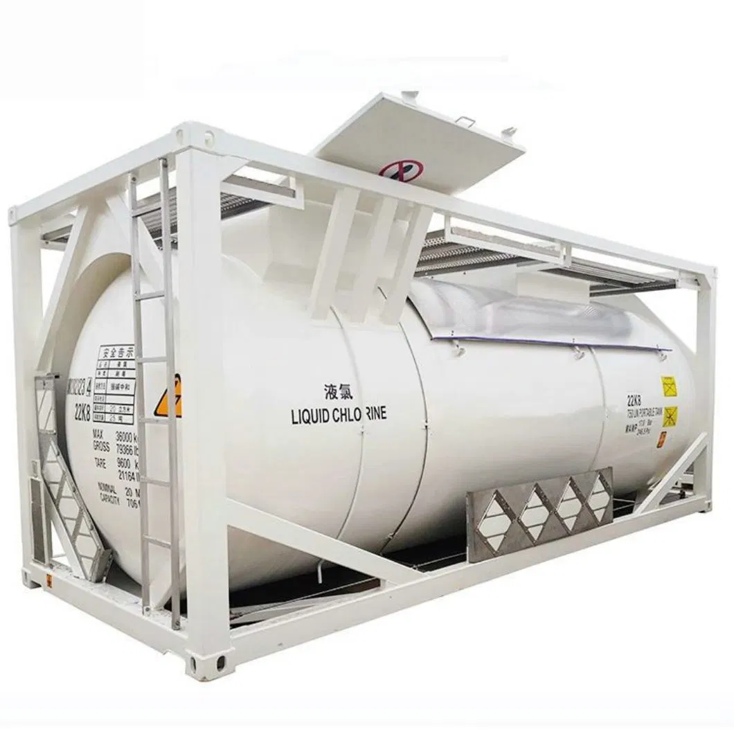 T50 Gas Transport Storage Liquid Chlorine ISO Tank Container 22K8 (UN1017 Portable Tank)