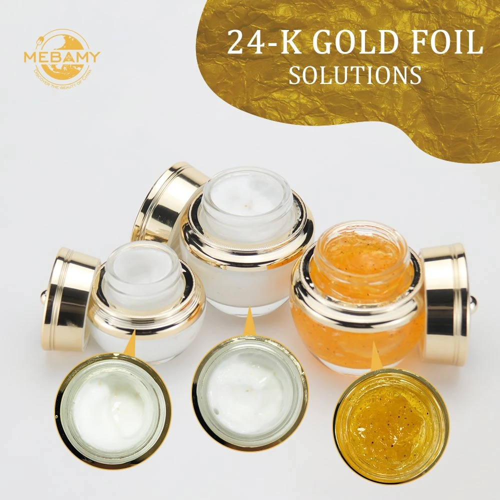 Produtos OEM personalizados de ouro de 24K de cuidados da pele facial de Limpeza Facial de luxo Creme Gel de soro de Toner 7 PCS Conjunto de Oferta