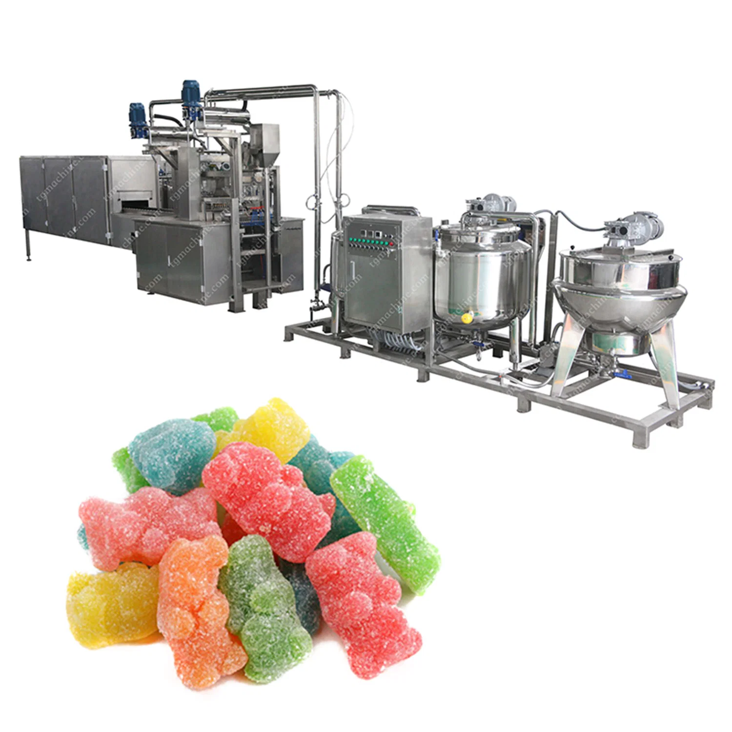 High Capacity Jelly Candy Machine / Gummy Bear Making Machine / Gummy Soft Candy Production Line
