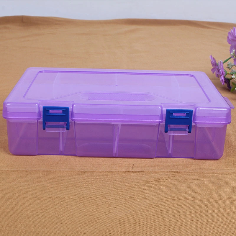 2 Layers 8 Clear Compartments Detachable Dividers Organizer Storage Plastic Box Jewelry Earring Holding Trays