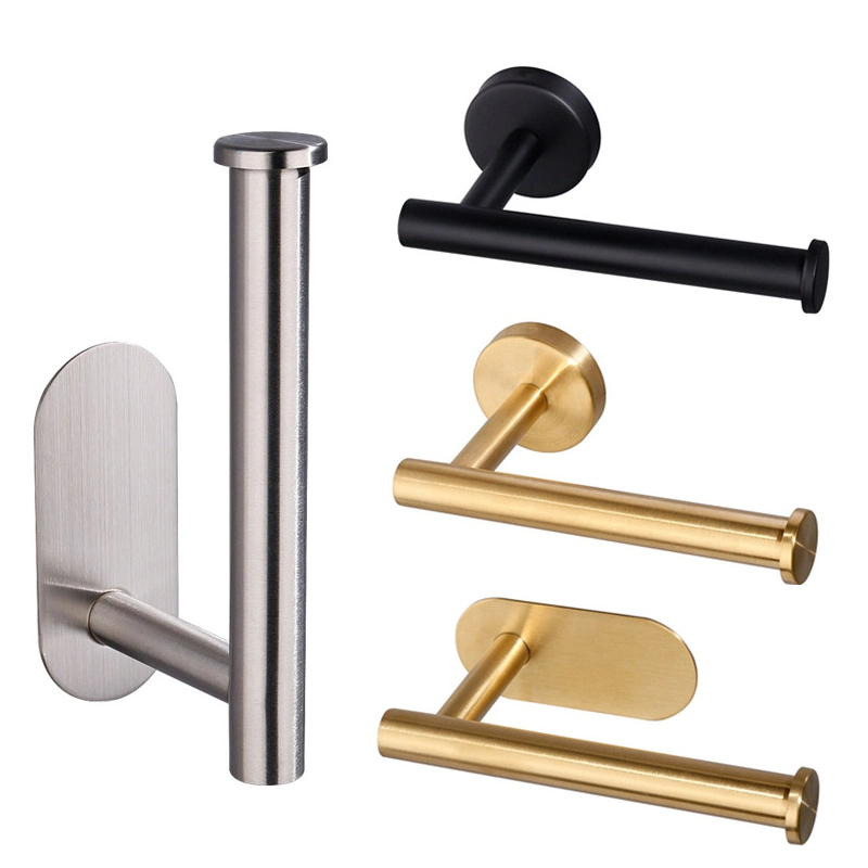 La mejor calidad de la venta de Acero Inoxidable Oro tejido Portarrollos Montaje en Pared para baño