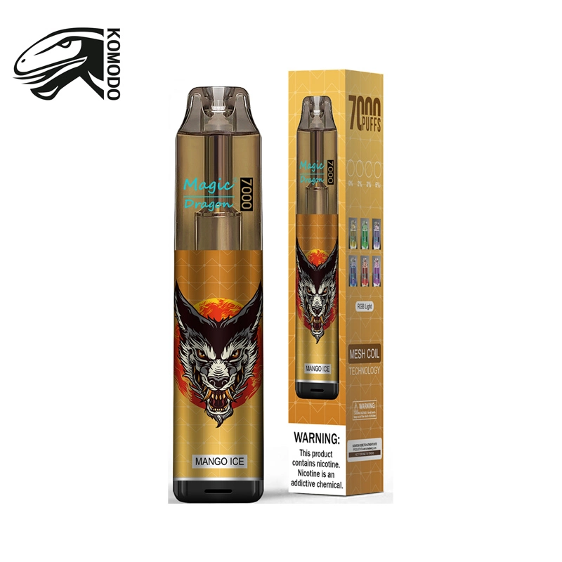 Magie Dragon 7000 Puffs Vape Stylo Vapeur Cigarettes Électroniques Jetables Saveur Fruitées