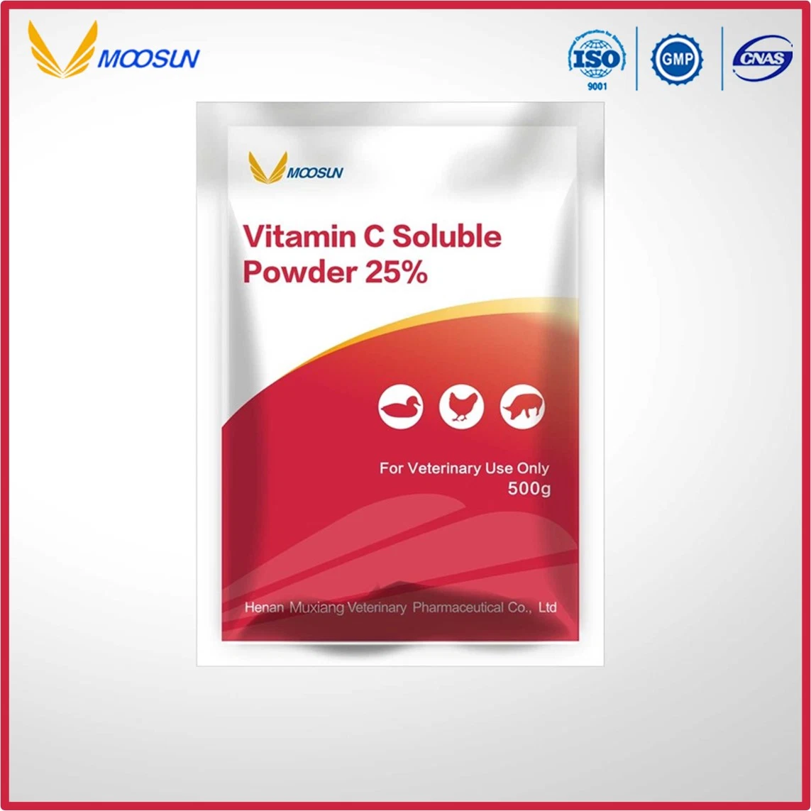 Améliorer l'immunité additif alimentaire VC 25% poudre soluble pour les animaux Pour anti-stress et prévenir la fièvre