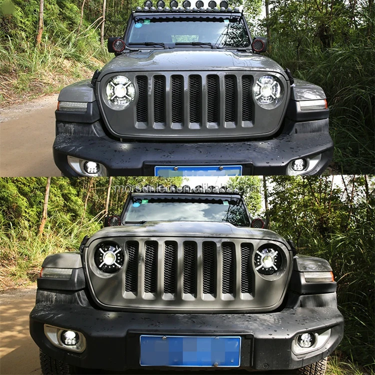 Emark DOT Approved Hi Low Beam 9 Inch Round Auto LED Headlights for Jeep Wrangler