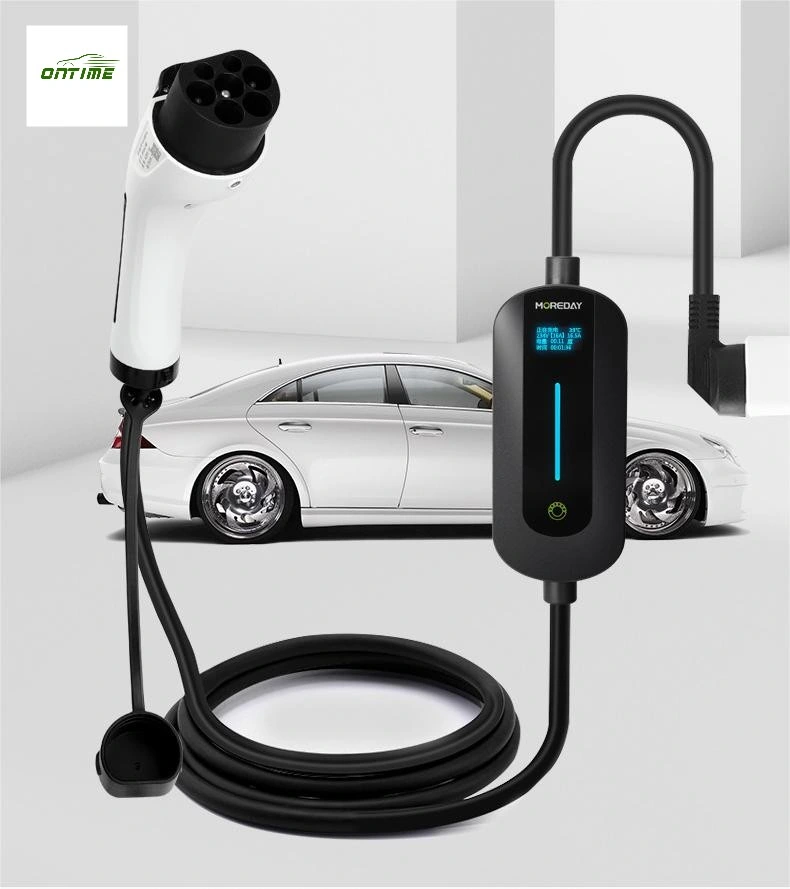 Ontime New Energy Electric Vehicle Charger 3.5kw16A Car Charging Portable Mobile Charging Pile for Household Use