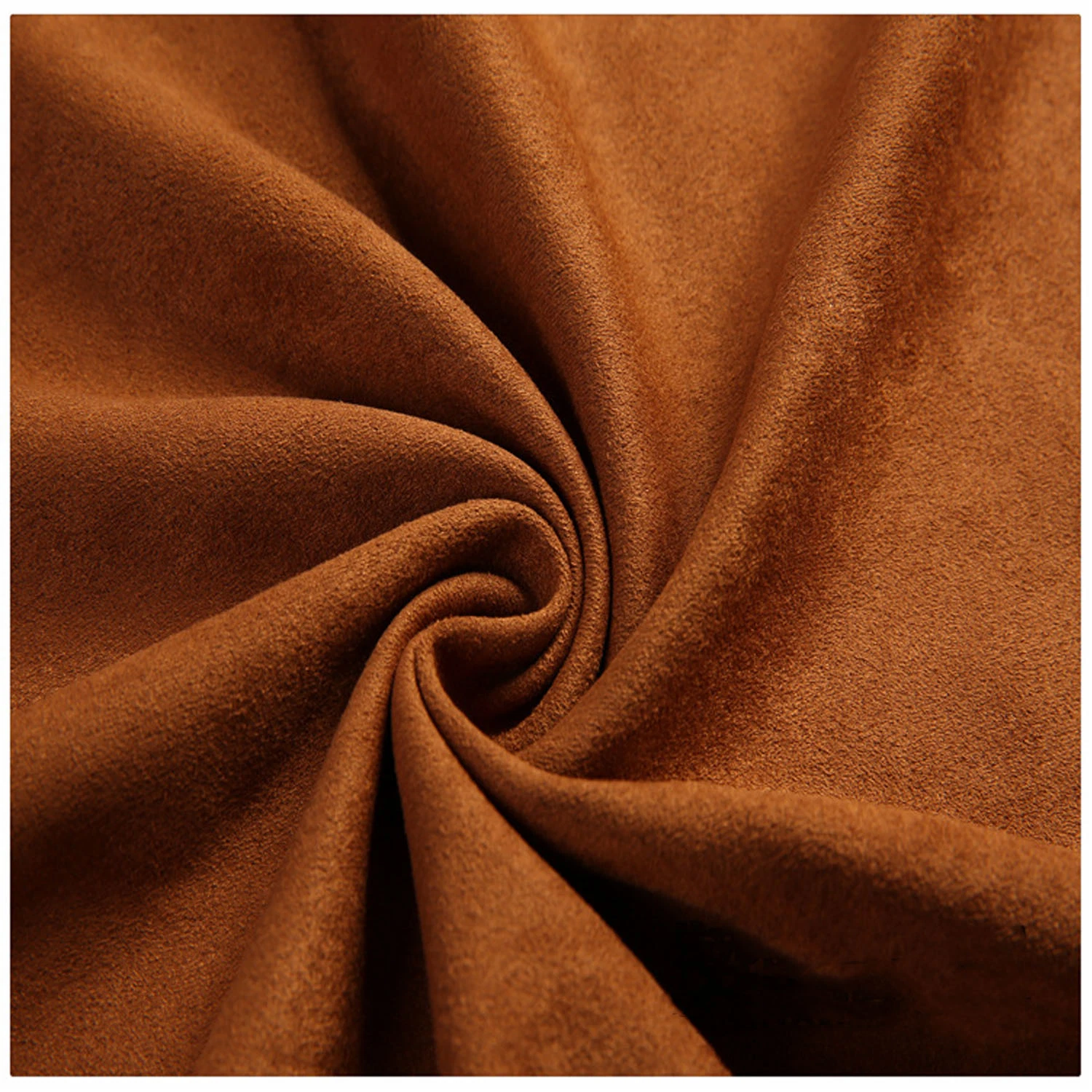 China Suede Fabric 100% Polyester Elastic Warp Knitted Fabric No Solvent Superfiber for Garment Shoes Bag