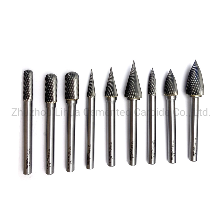 G0618m06 Carbide Burrs, Arc Pointed Nose Rotary Files, G Shape for Woodworking