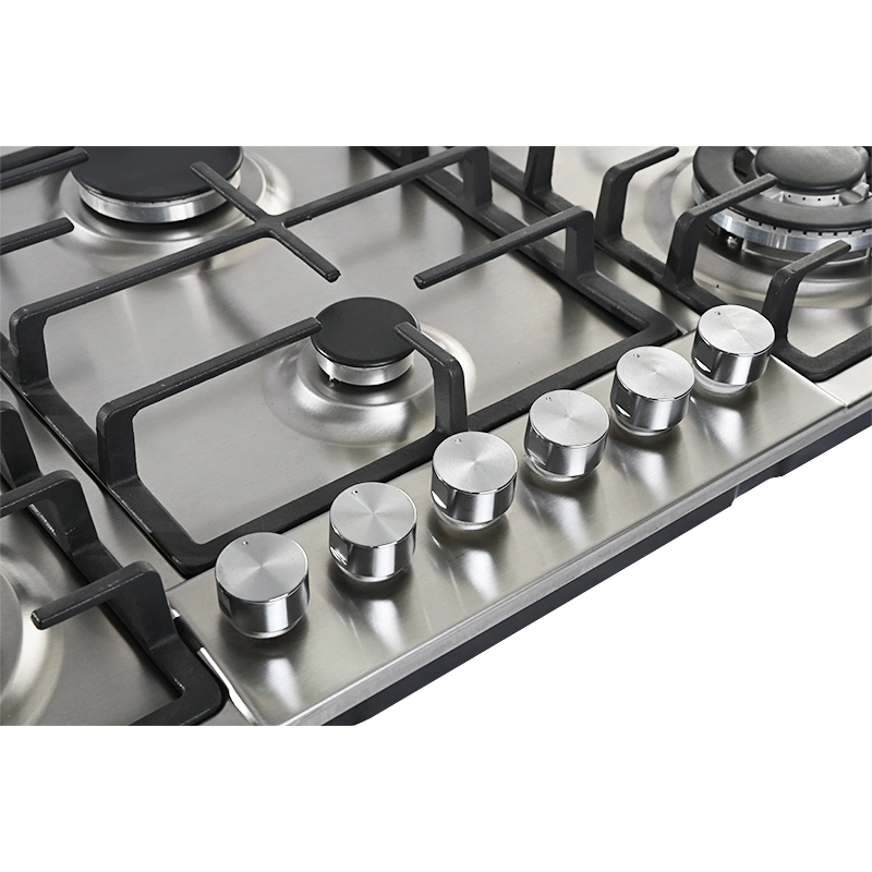 Panel de acero inoxidable Cocina placa de cocina placa de cocina 6 Estufa de gas
