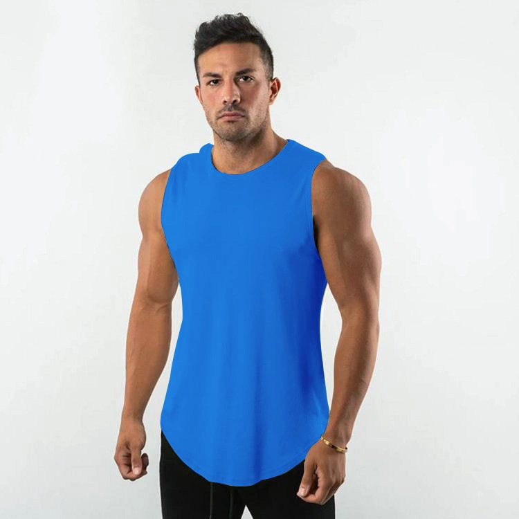 Músculo de algodón de alta calidad Casual Athletic Gym Fitness camisetas de los hombres de desgaste