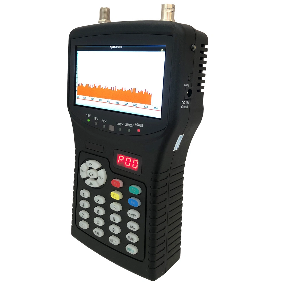 Handheld 4.3 Inch Combo Satellite Finder with LCD Monitor and Spectrum Analyzer