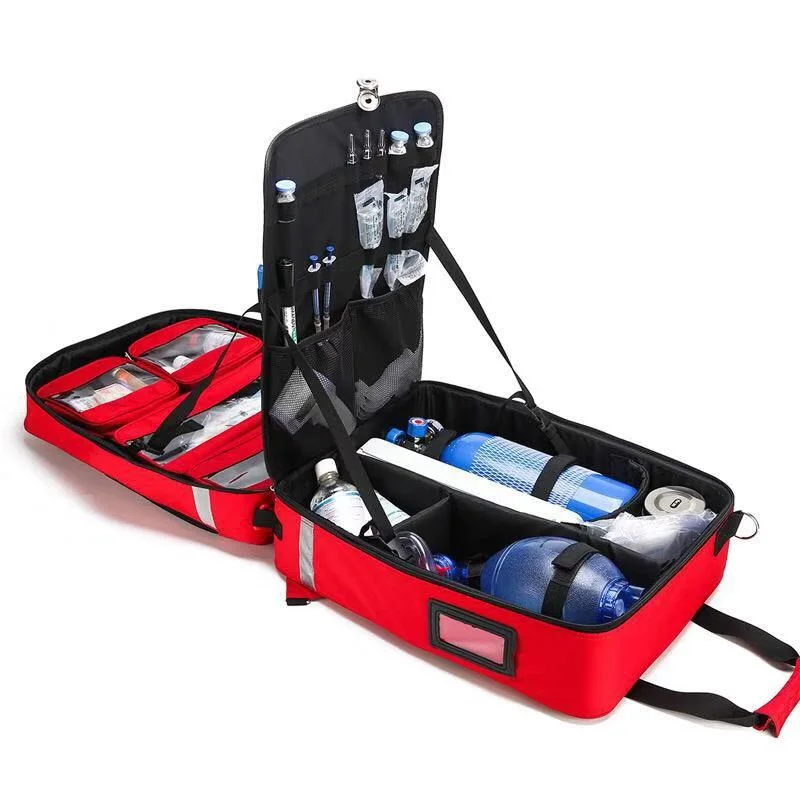 Ambulance Rescue Bag with Trolley CPR Emergency Trauma Kit