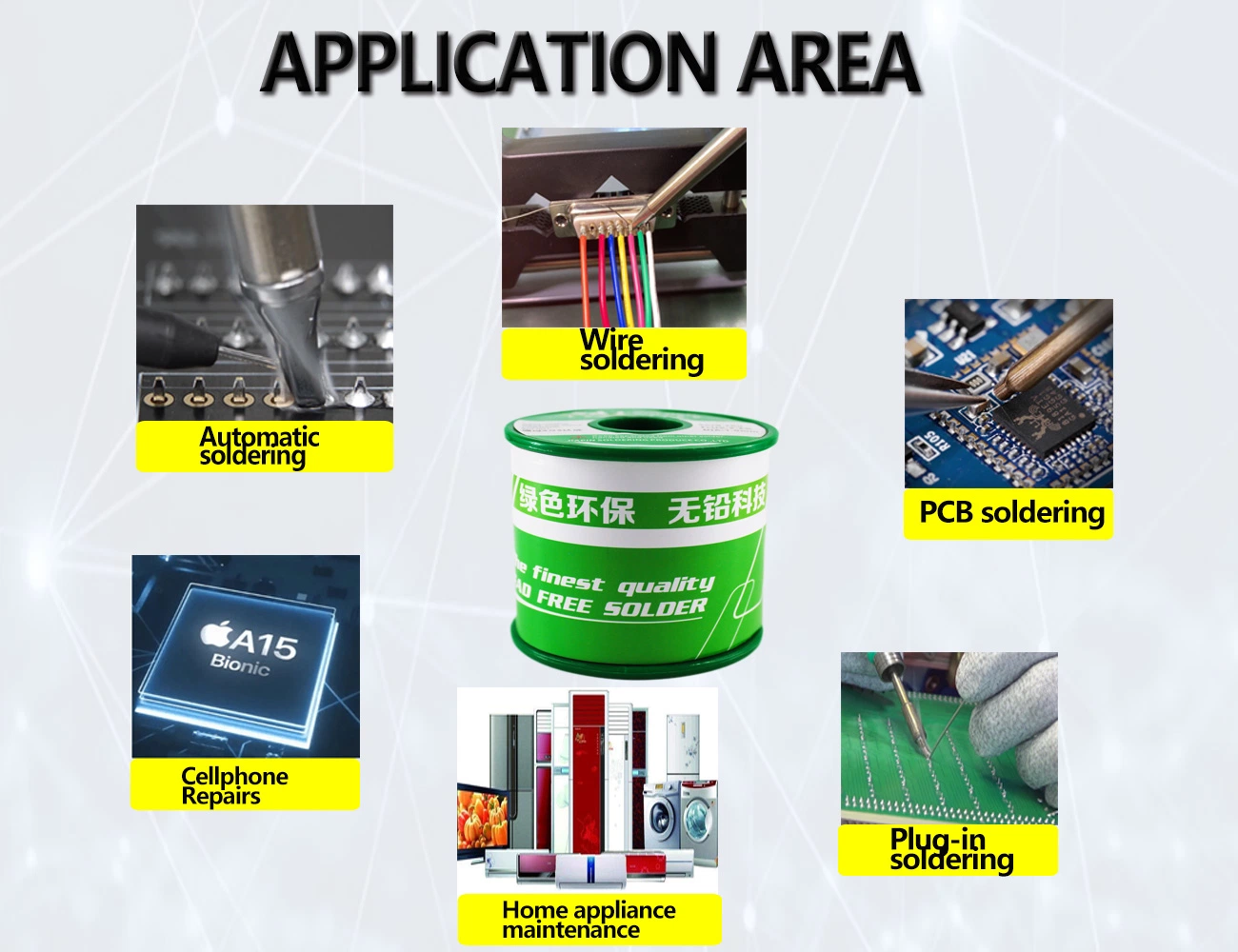 PCB SMT RoHS fábrica de cables de soldadura no limpia