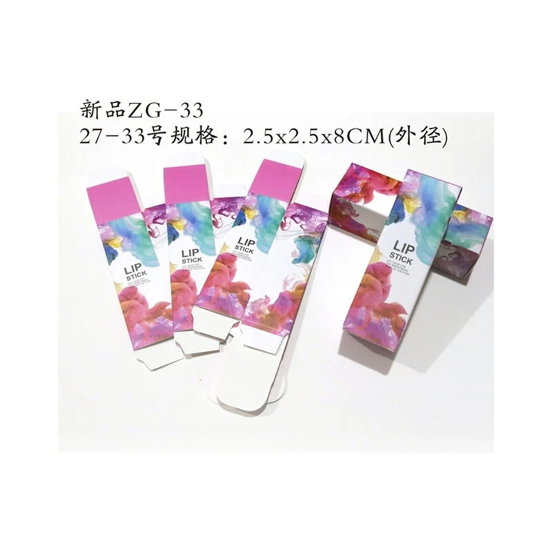 Cosmética personalizada Caja de regalo de cartón de barra de labios Lip Gloss Paquete de la tarjeta