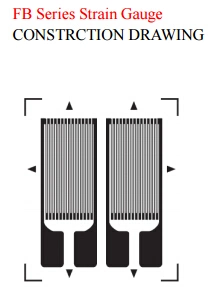 Double/ Dual Linear Strain Gauge Bf350-3fb for Load Cell