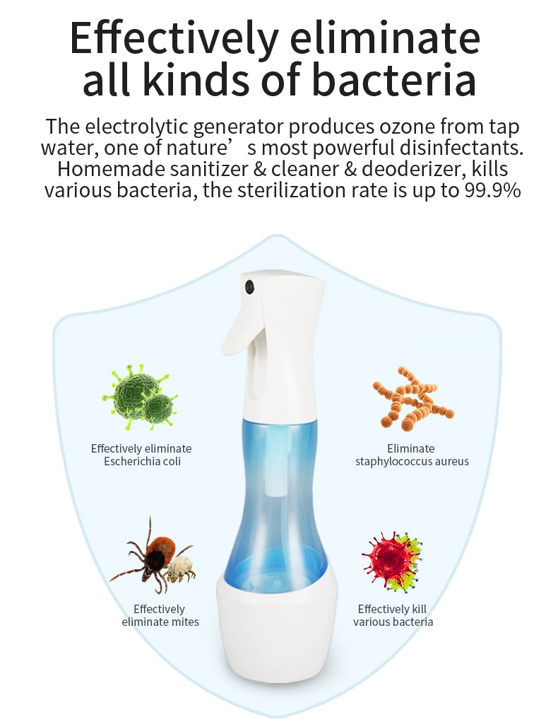 OEM Patent Design Light Industry & Daily Use Household Disinfectant Water Based Nature&prime; S Sanitizer Ozone Water Sanitizer Spray Bottle