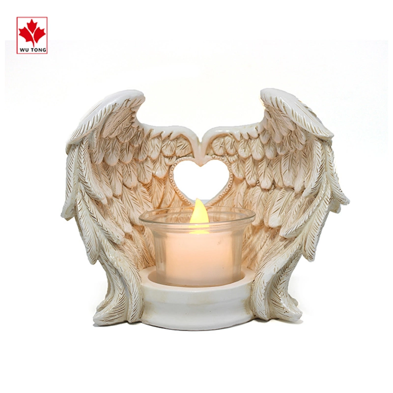 Wholesale/Supplier Resin Wings Candlestick Angel Candle Holder Home Decoration Gift