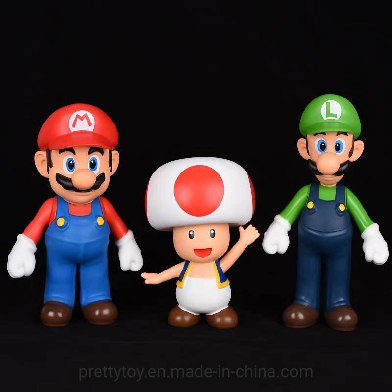 3D Custom Mario Plastic Action Toys Children Collection Gift