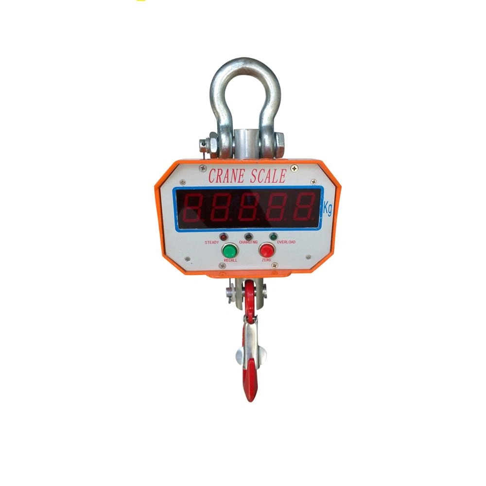 Orange Digital Hanging Scale Heavy Duty LCD Display Hanging Scale 3 Ton