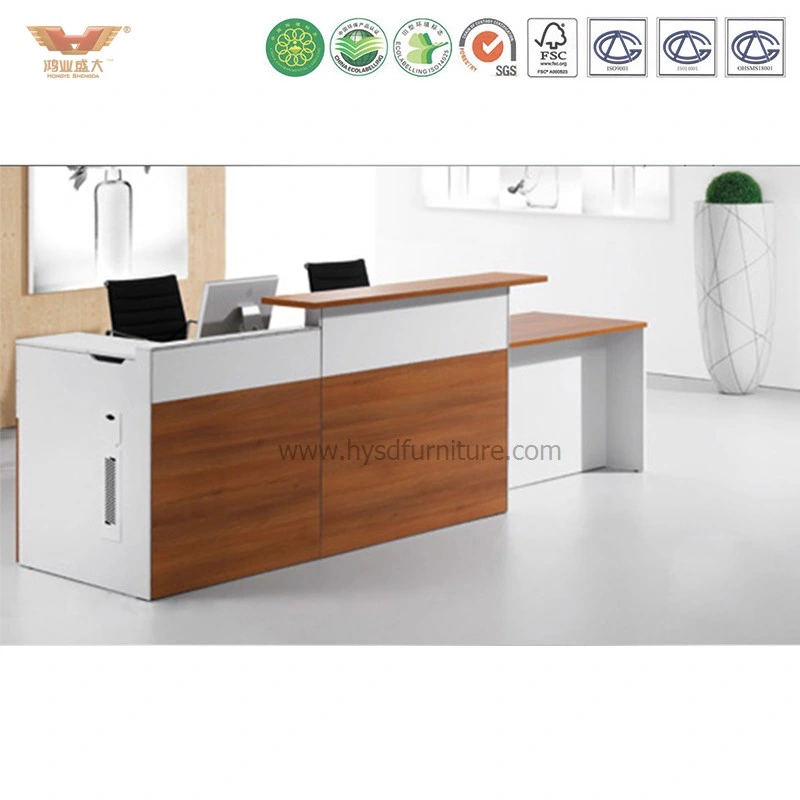 Modern Customized White Office Wood Standing Reception Desk (R11)