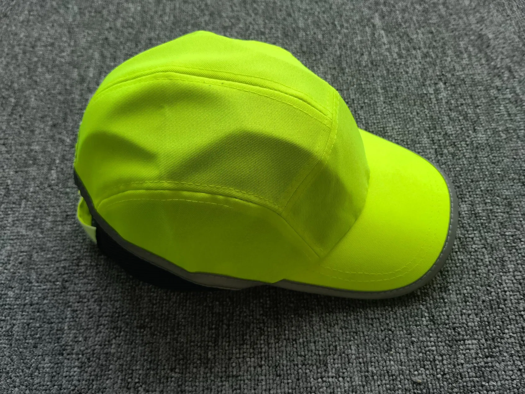 Safetree CE En812 High Vis amarillo fluorescente de poliéster reflectante Outshell Bump ABS armazón interior de plástico duro casco protector de seguridad