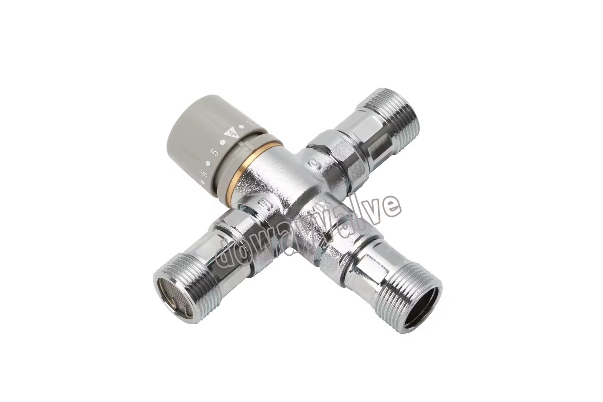 Factory Copper Thermostatic Mixing Valve for Solar Heating System Water Pipe Bathroom Kitchen