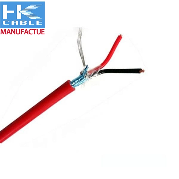 Alarma de Incendio nominal vertical Fplr sólido Cable Blindado de cobre trenzado de color rojo de PVC de 2c 2 conductores sistemas de seguridad UL 16 AWG 18 AWG