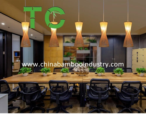 Handmade Bamboo Pendant Light Natural Chandeliers Woven Light Wooden Ceiling Light for Kitchen Restaurant