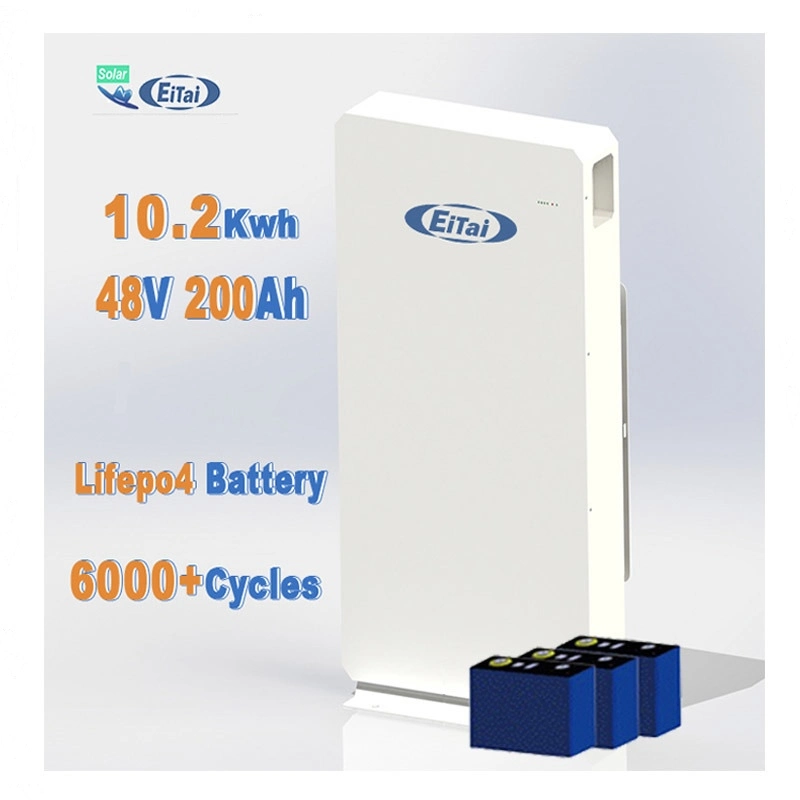 Eitai 51.2V 200ah LiFePO4 90% Discharge Depth Power Wall LiFePO4 Batteries 10kwh 200ah