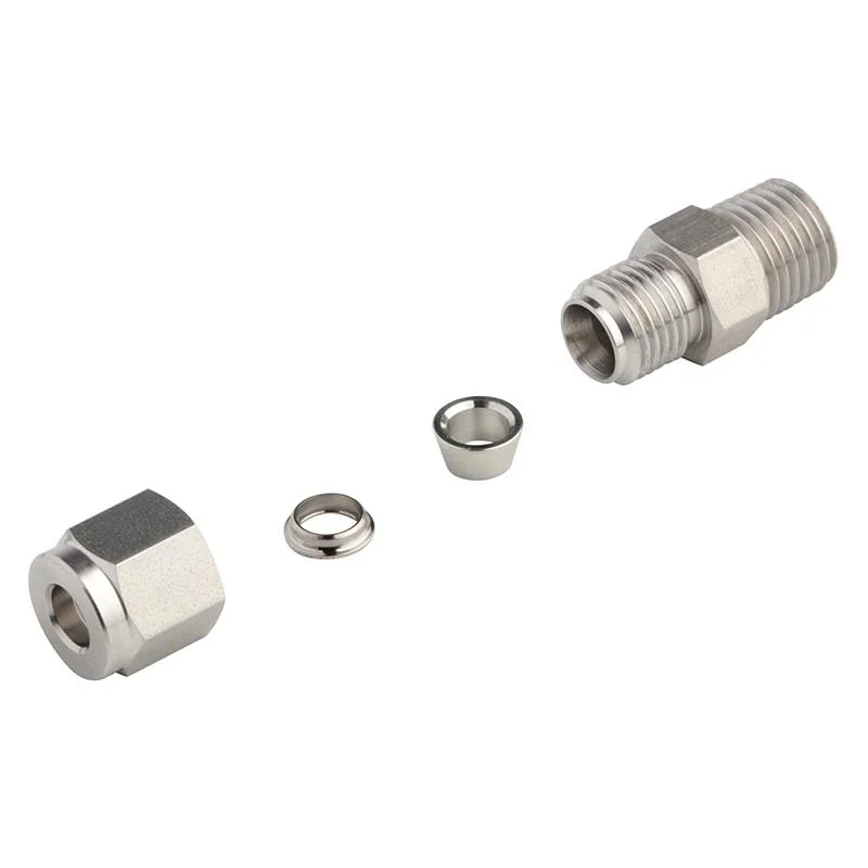 Stainless Steel Compression 1/4'' Tube Fittings with Double Ferrule