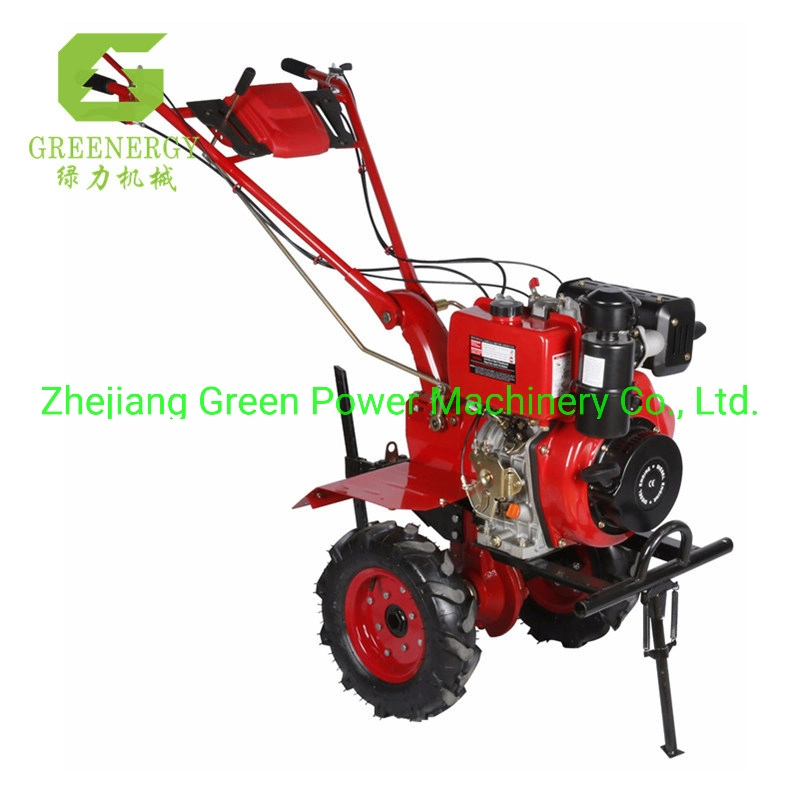 Green Power 7HP D173f 4 Stroke Diesel Rotary Cultivator Min Multi-Function Tiller