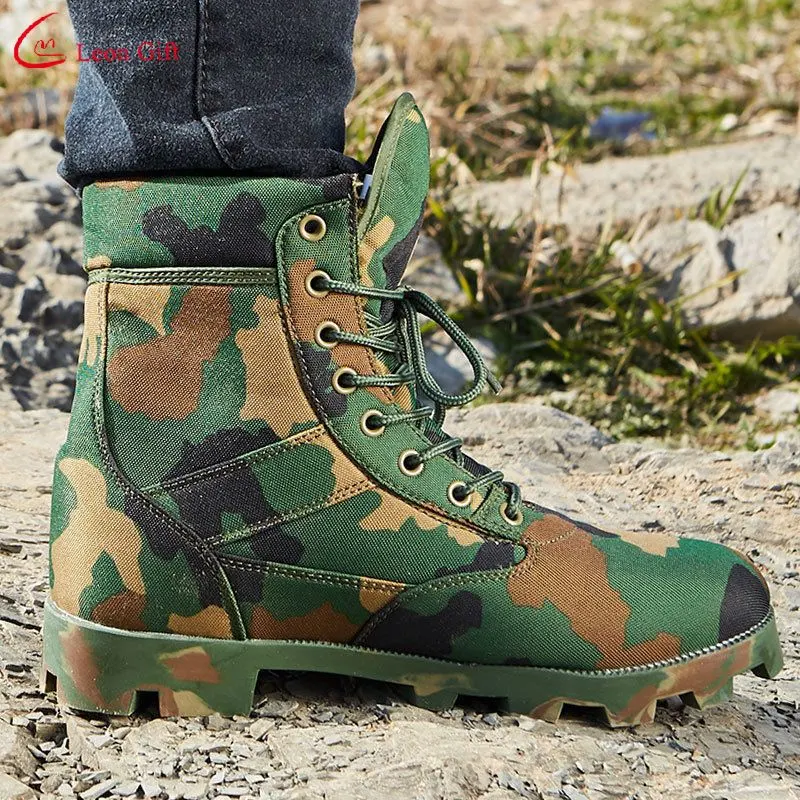 Factory Custom Desert High Top Us Combat Boots Outdoor Camouflage Tactical Hiking Boots  