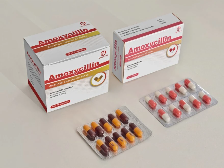 كابسولين معتمد من GMP معتمد من Amoxicillin 500 ملغ