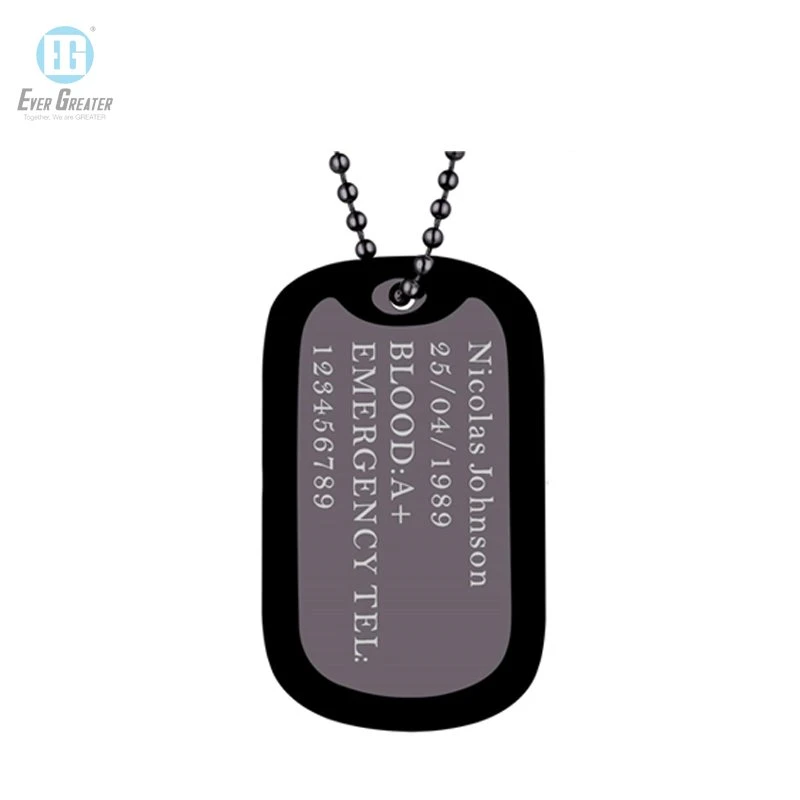 Zodiac Dog Tag Necklace for Black Men