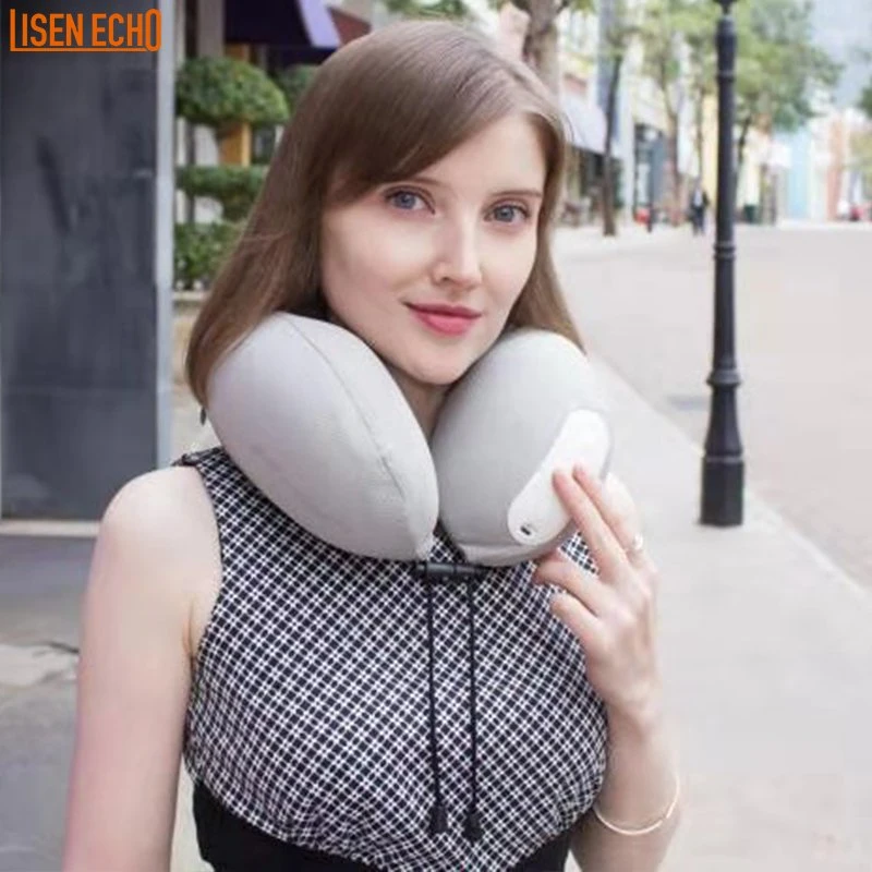 Almofada para o pescoço com coluna Bluetooth para utilização em viagem e em casa